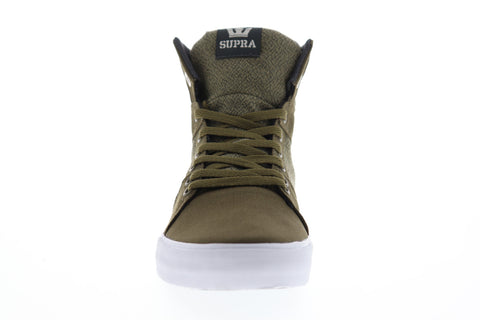 Supra Aluminum 05662-323-M Mens Green Canvas High Top Skate Sneakers Shoes