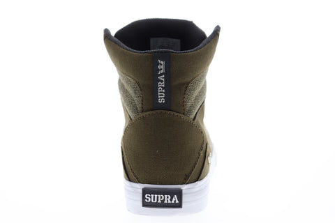 Supra Aluminum 05662-323-M Mens Green Canvas High Top Skate Sneakers Shoes