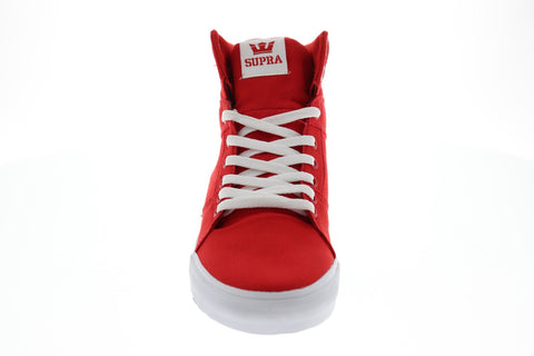 Supra Aluminum 05662-622-M Mens Red Canvas High Top Athletic Surf Skate Shoes