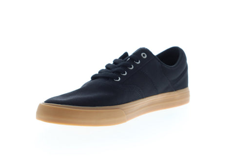 Supra Cobalt 05663-038-M Mens Black Canvas Lace Up Low Top Sneakers Shoes