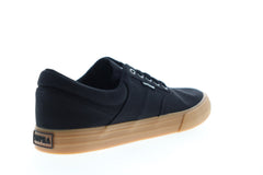Supra Cobalt 05663-038-M Mens Black Canvas Low Top Lace Up Skate