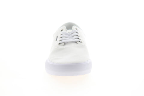 Supra Cobalt 05663-100-M Mens White Canvas Low Top Lace Up Skate Sneakers Shoes