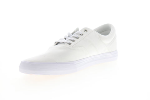 Supra Cobalt 05663-100-M Mens White Canvas Low Top Lace Up Skate Sneakers Shoes