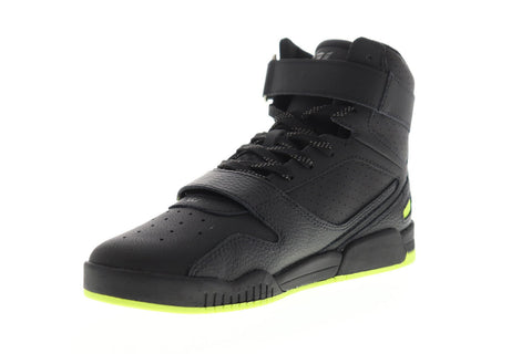 Supra Breaker Mens Black Leather High Top Strap Sneakers Shoes