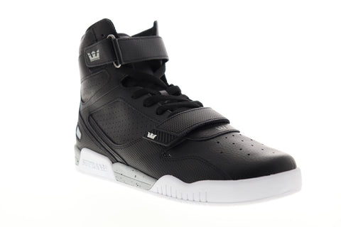 Supra Breaker 05893-071-M Mens Black Leather High Top Skate Sneakers Shoes