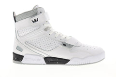 Supra Breaker 05893-126-M Mens White Leather Lace Up High Top Sneakers Shoes