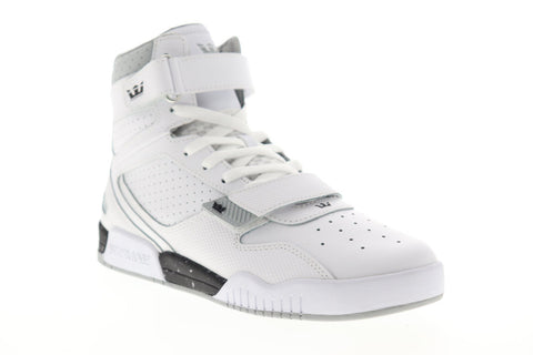 Supra Breaker 05893-126-M Mens White Leather Lace Up High Top Sneakers Shoes