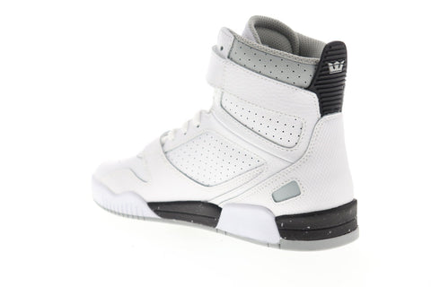 Supra Breaker 05893-126-M Mens White Leather Lace Up High Top Sneakers Shoes
