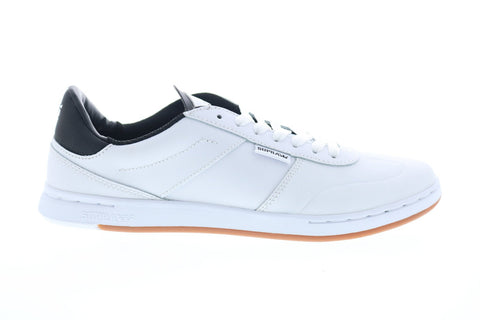 Supra Elevate 05894-126-M Mens White Leather Lace Up Athletic Skate Shoes 