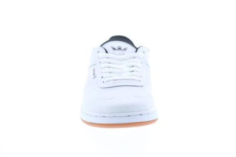 Supra Elevate 05894-126-M Mens White Leather Lace Up Athletic Skate Shoes 