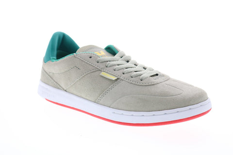 Supra Elevate 05894-255-M Mens Grey Suede Lace Up Athletic Skate Shoes 