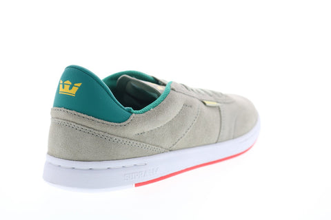 Supra Elevate 05894-255-M Mens Grey Suede Lace Up Athletic Skate Shoes 