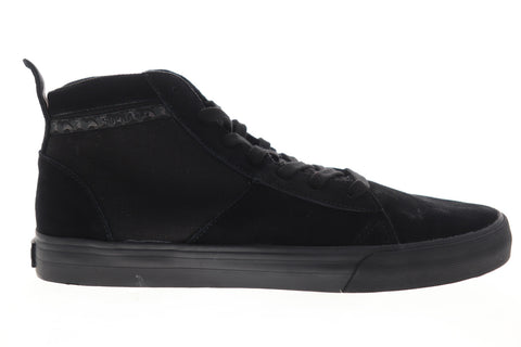 Supra Stacks Mid 05903-001-M Mens Black Suede High Top Skate Sneakers Shoes