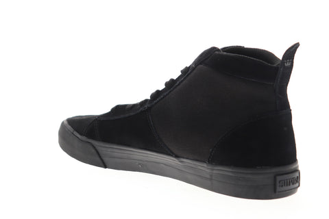 Supra Stacks Mid 05903-001-M Mens Black Suede High Top Skate Sneakers Shoes