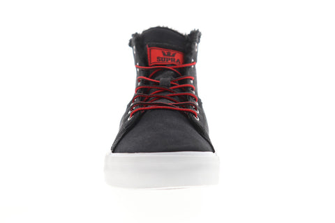 Supra Stacks Mid 05903-005-M Mens Black Suede Lace Up Low Top Sneakers Shoes