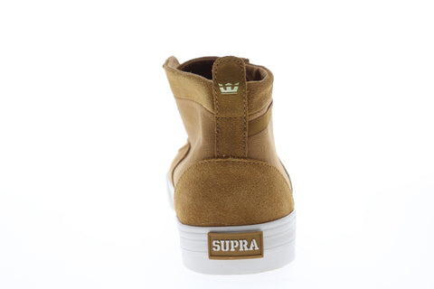 Supra Stacks Mid 05903-297-M Mens Brown Suede High Top Skate Sneakers Shoes