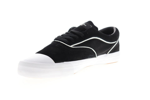 Supra Hammer VTG 06123-002-M Mens Black Suede Low Top Sneakers Shoes