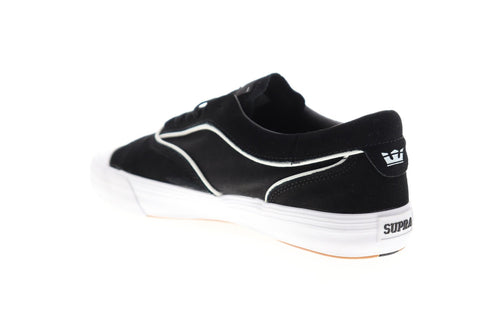 Supra Hammer VTG 06123-002-M Mens Black Suede Low Top Sneakers Shoes