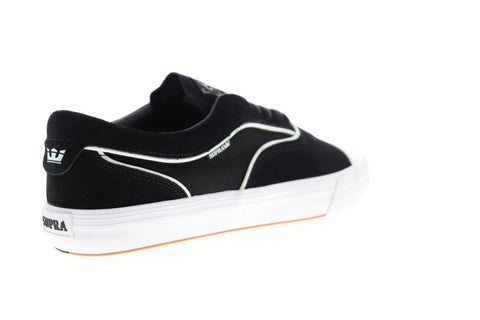 Supra Hammer VTG 06123-002-M Mens Black Suede Low Top Sneakers Shoes