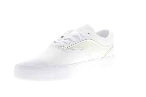 Supra Hammer VTG 06123-101-M Mens White Suede Lace Up Skate