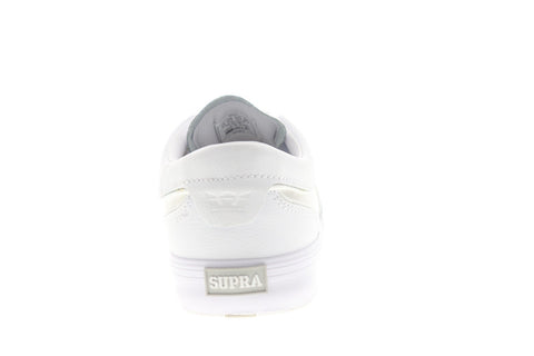 Supra Hammer VTG 06123-101-M Mens White Suede Lace Up Low Top Sneakers Shoes