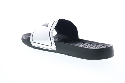 Supra Lockup 06127-083-M Mens Silver Gray Slip On Slides Sandals Shoes