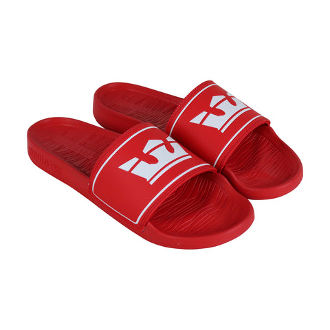 Supra Lockup 06127-601-M Mens Red Slip On Slides Sandals Shoes