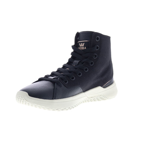 Supra Statik 06131-079-M Mens Black Canvas Skate Inspired Sneakers Shoes