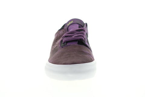 Supra Lizard Mens Purple Suede Low Top Lace Up Sneakers Shoes