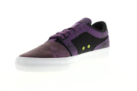 Supra Lizard Mens Purple Suede Low Top Lace Up Sneakers Shoes