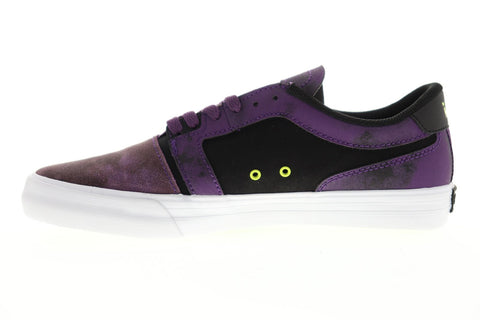 Supra Lizard Mens Purple Suede Low Top Lace Up Sneakers Shoes