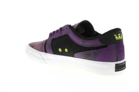 Supra Lizard Mens Purple Suede Low Top Lace Up Sneakers Shoes