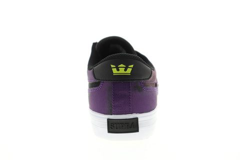 Supra Lizard Mens Purple Suede Low Top Lace Up Sneakers Shoes