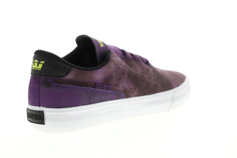 Supra Lizard Mens Purple Suede Low Top Lace Up Sneakers Shoes