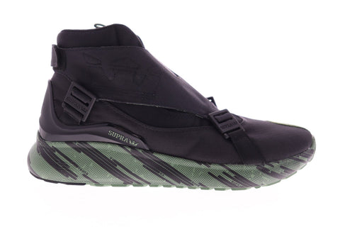 Supra Factor Endure 06374-022-M Mens Black Canvas Strap Athletic Skate Shoes