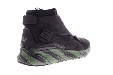 Supra Factor Endure 06374-022-M Mens Black Canvas Strap Athletic Skate Shoes