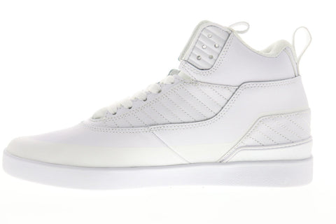 Supra Penny Pro 06567-101-M Mens White Suede Lace Up Low Top Sneakers Shoes
