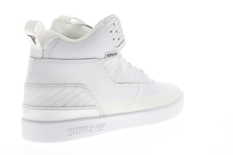 Supra Penny Pro 06567-101-M Mens White Suede Lace Up Low Top Sneakers Shoes