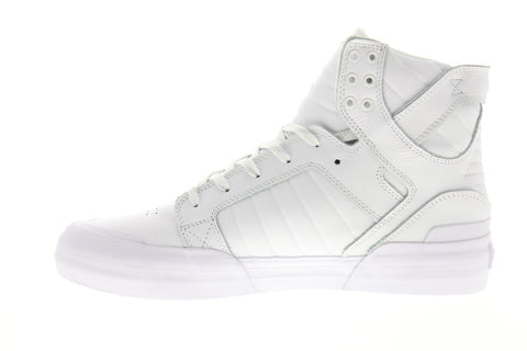 Supra Skytop 77 06578-101-M Mens White Leather Suede High Top Sneakers Shoes