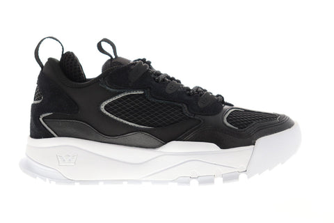 Supra Muska 2000 06582-002-M Mens Black Mesh Lace Up Athletic Skate Shoes