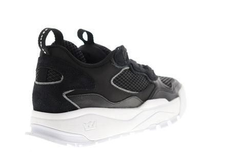 Supra Muska 2000 06582-002-M Mens Black Mesh Lace Up Athletic Skate Shoes