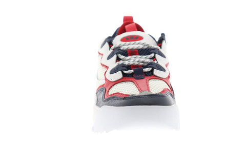 Supra Muska 2000 06582-180-M Mens White Mesh Lace Up Athletic Skate Shoes