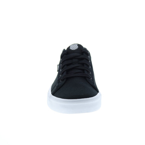 K-Swiss Port 06998-044-M Mens Black Canvas Lace Up Lifestyle Sneakers Shoes