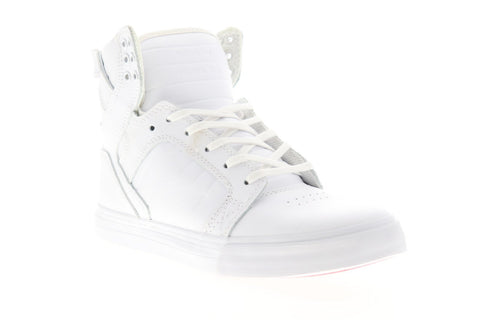 Supra Skytop Mens 08003-149-M White Leather High Top Lace Up Sneakers Shoes