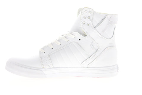 Supra Skytop Mens 08003-149-M White Leather High Top Lace Up Sneakers Shoes