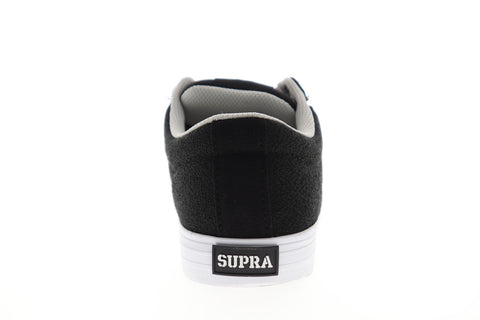 Supra Stacks Vulc II 08029-022-M Mens Black Nubuck Leather Skate Sneakers Shoes