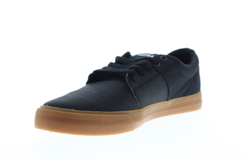 Supra Stacks II Vulc 08029-024-M Mens Black Canvas Surf Skate Sneakers Shoes
