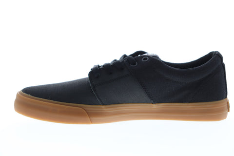 Supra Stacks II Vulc 08029-024-M Mens Black Canvas Surf Skate Sneakers Shoes