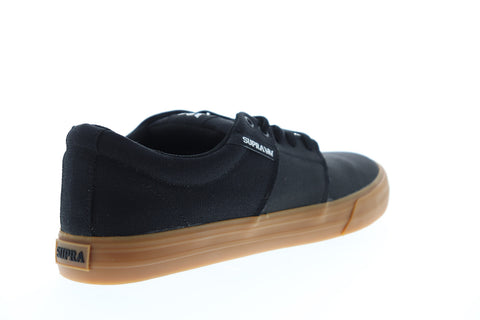 Supra Stacks II Vulc 08029-024-M Mens Black Canvas Surf Skate Sneakers Shoes