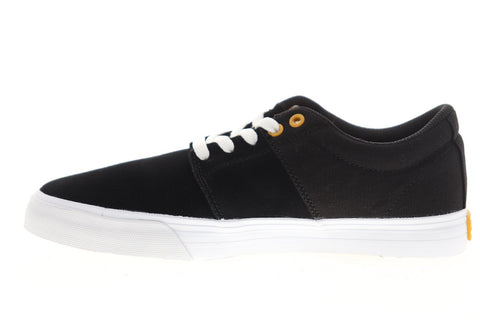 Supra Stacks II Vulc 08029-057-M Mens Black Suede Low Top Athletic Skate Shoes